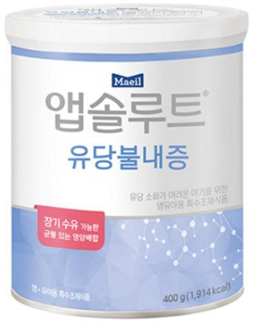 앱솔루트 특수분유 유당불내증 1캔 간편 휴대용 400g, 6개