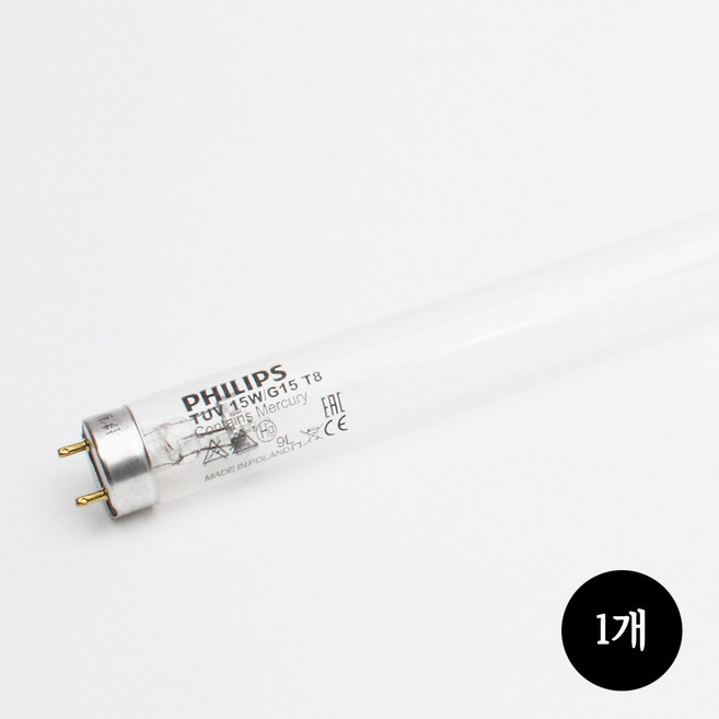필립스 UV 자외선 살균램프 15W G15T8, 1개, 15W (G15T8)