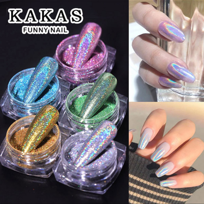 [퍼니네일] 홀로그램 미러파우더 12종 네일파우더 자체발광 슈퍼샤인 갤럭시 네일글리터 레이저글리터, 홀로그램미러파우더-12, 1개