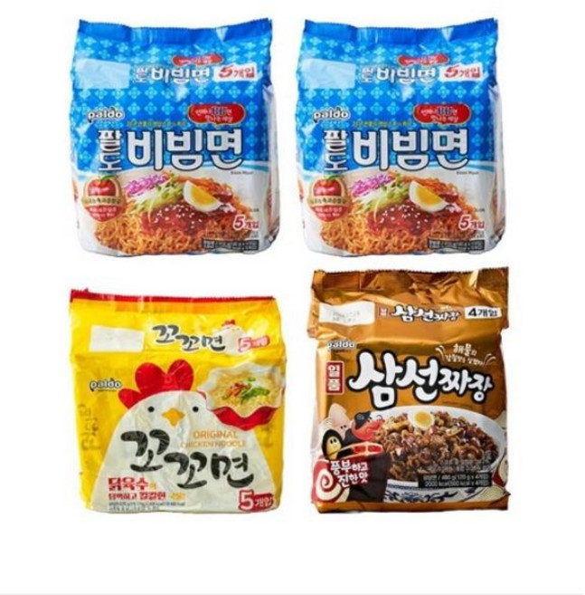 팔도비빔면130g10봉+꼬꼬면115g5봉+일품삼선짜장120g4봉, 19개