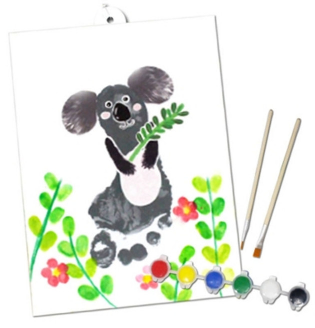 이지피아 뚝딱공작소 손도장 발도장 1인용 액자 만들기 세트 조형 미술교구, 코알라