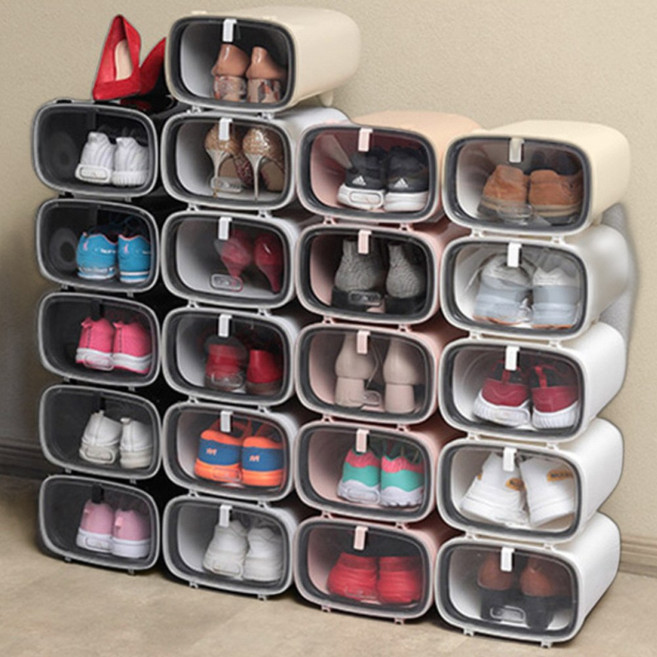 투명 신발 보관함 케이스 정리함 수납함 신발정리함, 1개