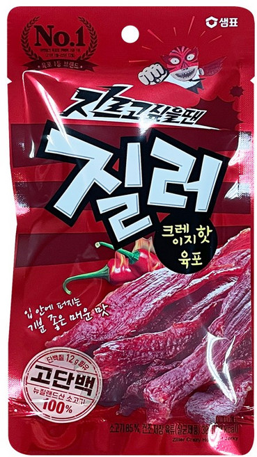 샘표 질러 크레이지핫 육포, 30g, 1개