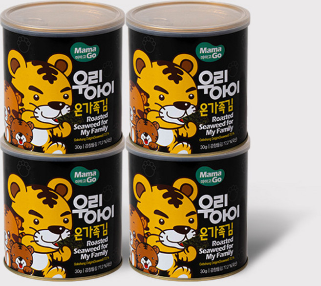 마마고 우리아이 온가족 곱창김 캔김 30gX4, 1개, 120g
