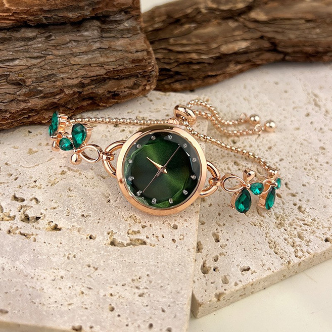 여성 패션 팔찌 나비 쿼츠 시계 데일리 기념일 선물 액세서리 슬림소녀