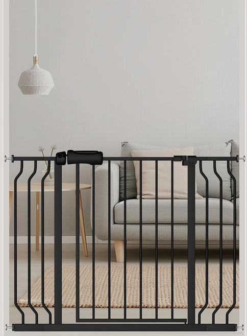 고양이와 개를 위한 매우 넓은 안전 문, 1개, 블랙