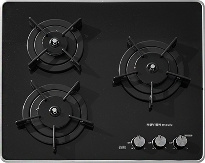 [전국설치가능] 경동나비엔 나비엔매직 빌트인 560x480 3구 가스레인지 GRB-6303 건전지형 블랙펄 가스렌지 가스쿡탑 가정용 가스레인지 매립형, LNG, 나비엔매직 GRB-6303_건전지타입