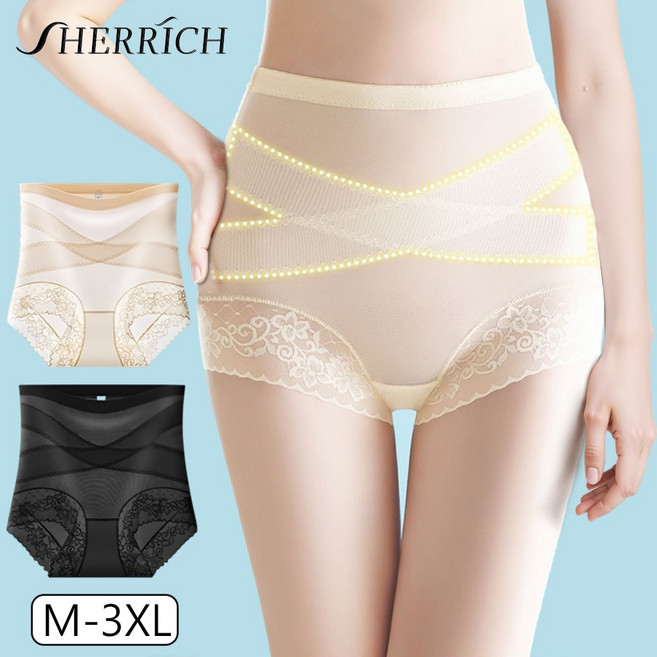 Sherrich 여자 보정속옷 하이웨스트 7A 항균 방취 코르셋 보정팬티