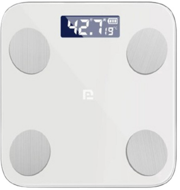 冒泡堂智能體脂秤 電池版, 白色, 1個, FL549