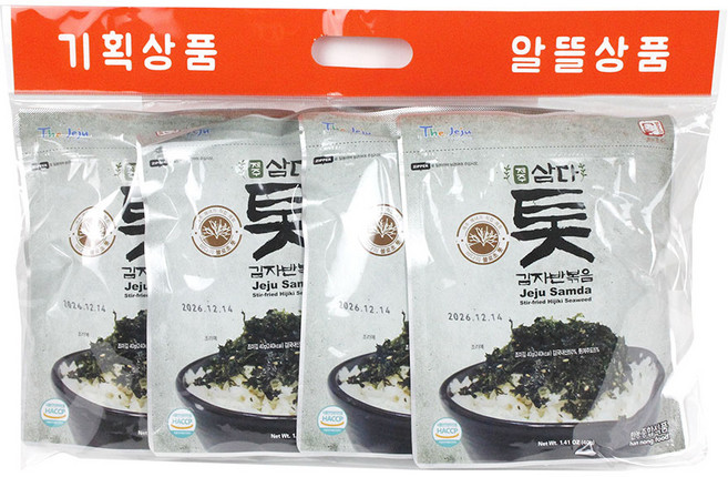 제주하우스 모드락 고소하고 바삭한 제주톳 김자반, 4개, 40g