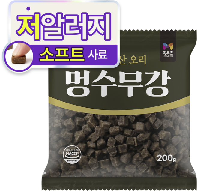 목우촌 펫 멍수무강 기능성 소프트 사료 전연령, 1개, 200g, 오리