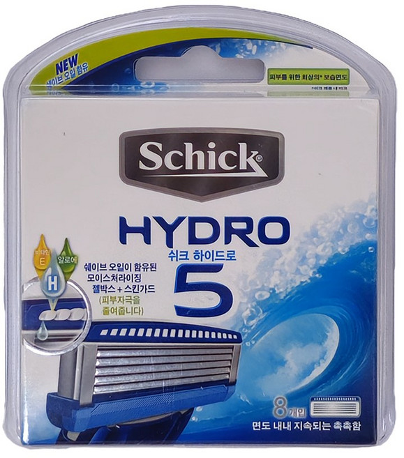 쉬크 하이드로 5중 면도날, 8개입, 1개