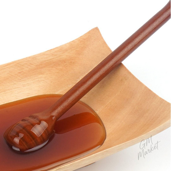 홈카페 시럽 우드 옻칠꿀뜨개 허니디퍼 나무스푼 잼바르기 꿀봉