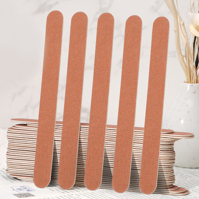 클래식네일 우드파일 양면 100/180 그릿네일, 100개, 브라운