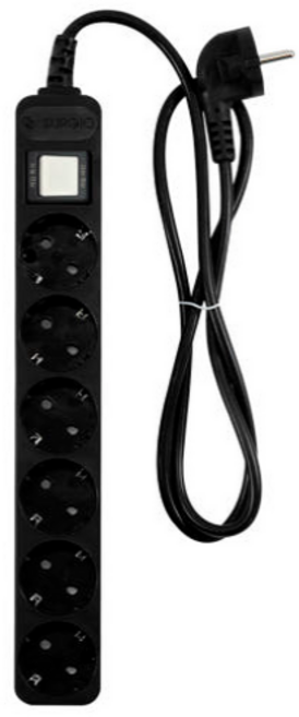 모노케어 안전 접지 멀티탭 6구 DH-2062NT, 10m, BLACK, 2개