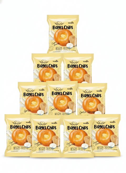 삼진 베이글칩 크림치즈맛, 30g, 10개
