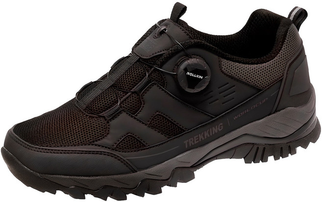 남성용 다이얼 쿠션 트레킹화 워킹화 블랙