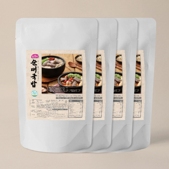 또순이 순대국밥-순대 머리고기 오소리감투 육수 양념장 풀구성, 4개, 700g