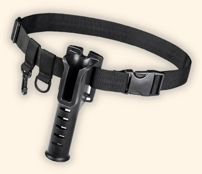 (수담스토어) 허리에차는 낚싯대 거치대 꽂이 벨트형 스피닝릴 홀더 90cm