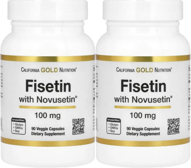캘리포니아 골드 뉴트리션 CGN 피세틴 100mg Novusetin 함유 90캡슐 2통, 90정, 2개 - 쿠팡