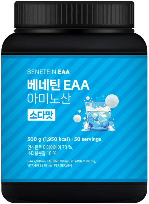 베네틴 EAA 7000 필수 아미노산 보충제 소다맛, 1개, 500g - 쿠팡