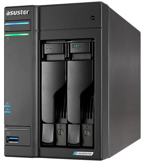 [아마존4.5+ 미국출고 156619] Asustor Lockerstor 2 Gen2+ AS6702T v2 2베이 NAS 스토리지 인텔 쿼드 코어 2.0GHz CPU 듀얼, 2 Bay