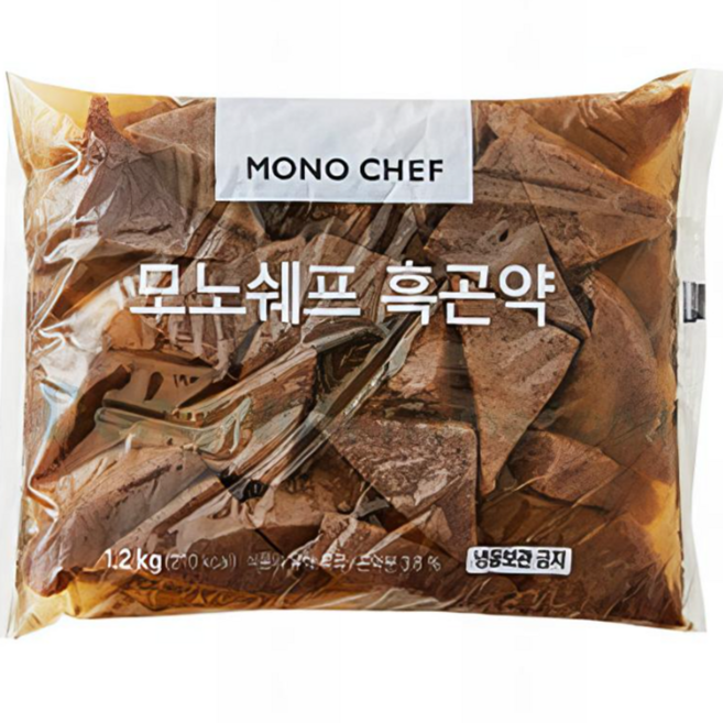 국내제조 모노쉐프 업소용 대용량 흑곤약 1.2kg, 1개