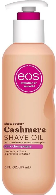 에오스 쉐이브 오일 프레시 앤 코지 진정 보습 자극적인 면도기 화상 방지 비키니 부위 승인 바디 케어 6 floz, Pink Champagne, 6 Fl Oz (Pack of 1), 1개, 177ml - 쿠팡