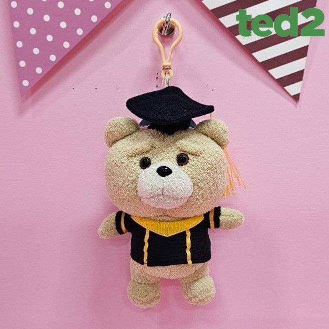 BSC 졸업 학사모 키링 곰인형 가방고리 인형 졸업선물 졸업인형, 테드 학사모, 1개