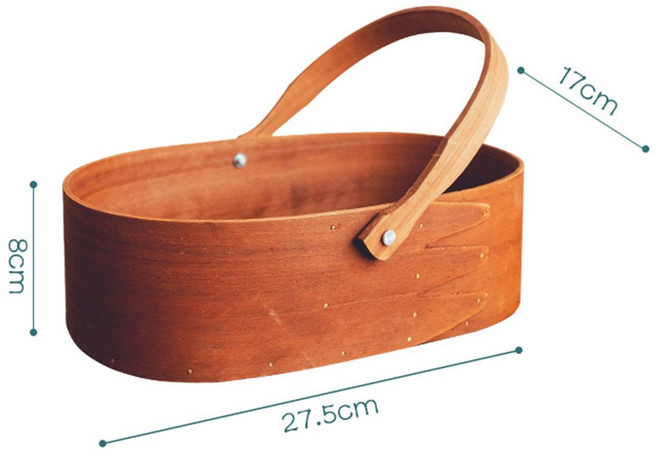식 셰이커박스 보관함 바구니 나무 상자 원목 자작나무 라운드 간식, 1개, 나무 바구니 일반 세부 정보