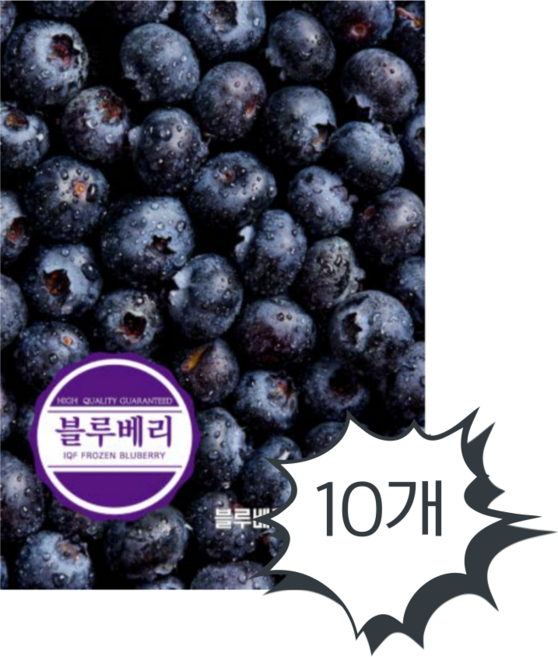 냉동 블루베리 1kg 10개