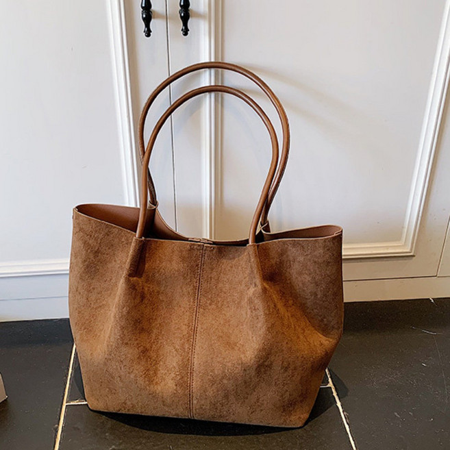 플랜앤유 스웨이드 빅사이즈 토트백