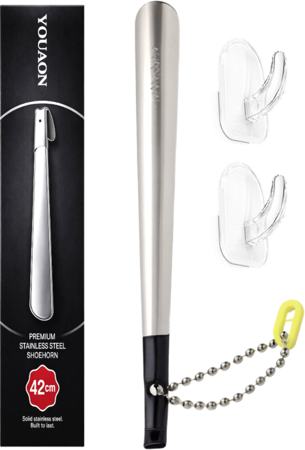 유아온 타이탄 강철 스테인레스 구두주걱 42cm, 1개, 실버