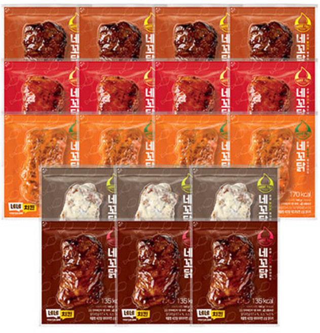 네네치킨 네꼬닭 순살 닭다리 5종, 100g, 18개