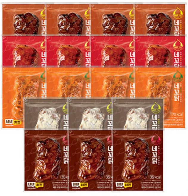 네네치킨 네꼬닭 순살 닭다리 5종, 100g, 18개 - 쿠팡