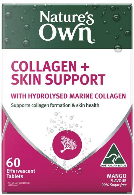 호주 직구 망고맛 발포비타민 콜라겐 비타민C 아연 비오틴, 1개, 60정 - 쿠팡