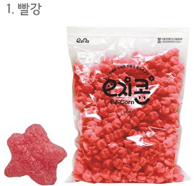 (OH) 이지콘 블록 모양콘 별 리필 500pcs, 빨강, 1개