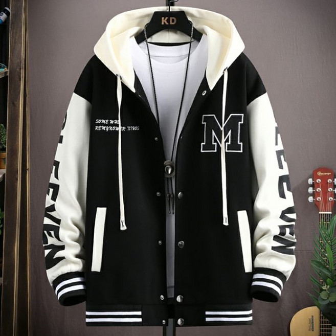 가을 겨울 남자 후드 자켓 주니어 코트 기모 도톰 야구 점퍼 상의