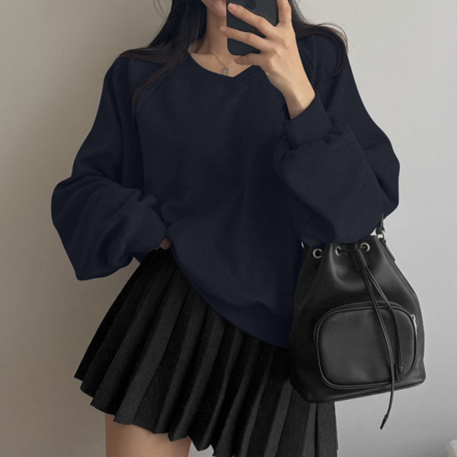 마이쏭 여성 봄신상 브이넥티 루즈핏 유주얼브이나그랑오버핏맨투맨