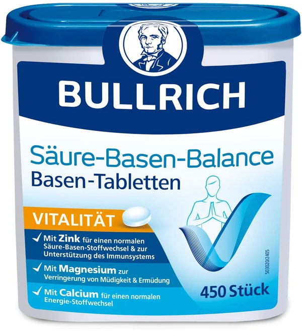 불리히 산 염기 대사 밸런스 아연 미네랄 칼슘 마그네슘 450정 독일직구 Bullrich, 1개 - 쿠팡
