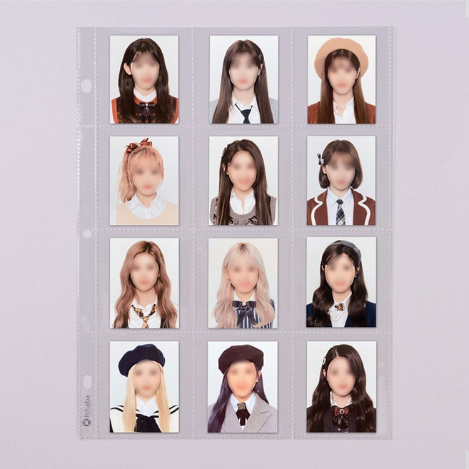 하이하바 3공 12포켓 바인더 속지 10매 (사진 포스터 슬로건 보관)