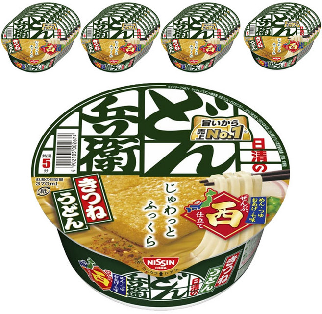 NISSIN 日清 咚兵衛豆皮烏龍碗麵 西日本版 95g, 24入
