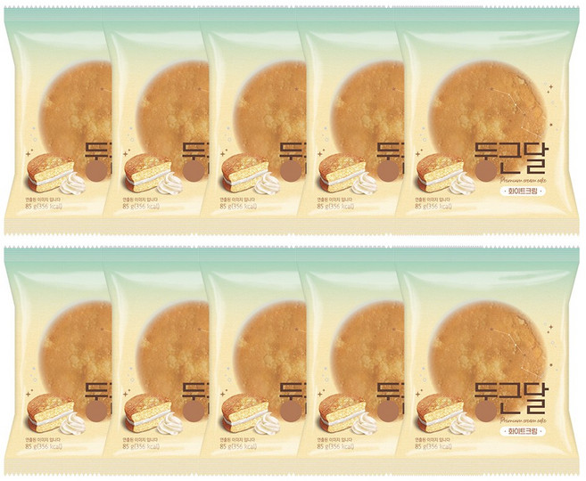 둥근달 화이트크림빵85g X10봉, 10개, 85g