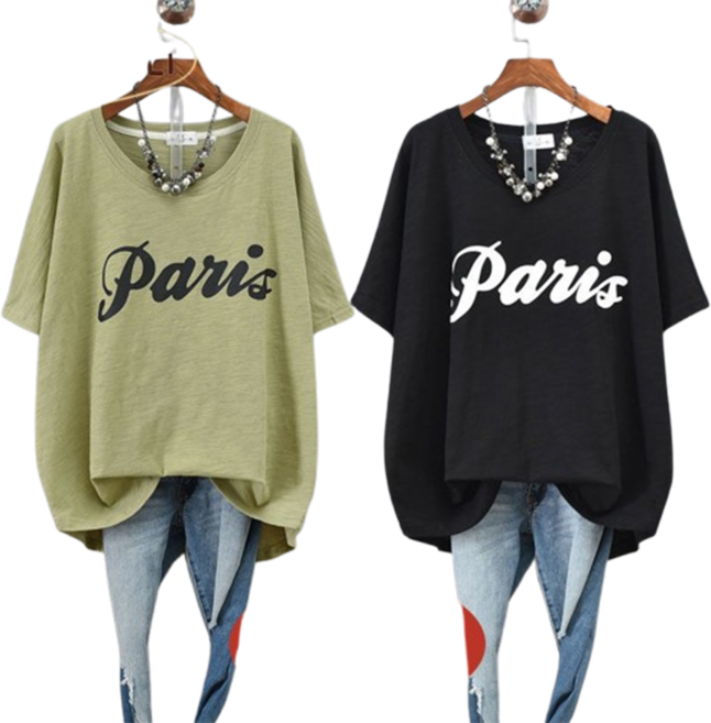 오스틱니110kg까지 빅사이즈 1+1 특가상품 날씬해보이는 심플 프린트 영문티 미디티 bf 시원한 반팔 티 여름 여성 편한 무지 루즈핏 얇은 박스티 캐주얼 티셔츠세트