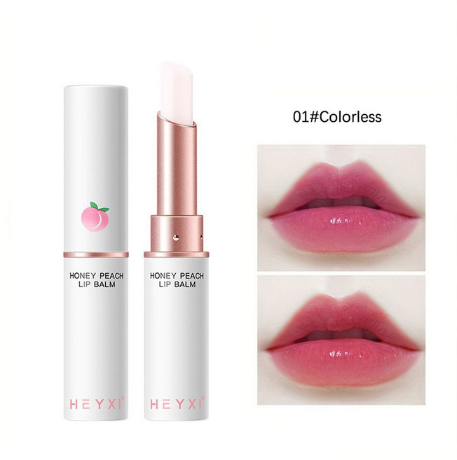 립밤 복숭아 립스틱 보습과 보습 오래 지속되는 무색 립 마스크 들을 위한 크리스마스 선물, [02] 01Colorless, 1