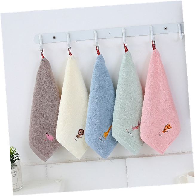 펭귄 고리수건 주방 극세사 핸드타올 욕실 수건, 민트