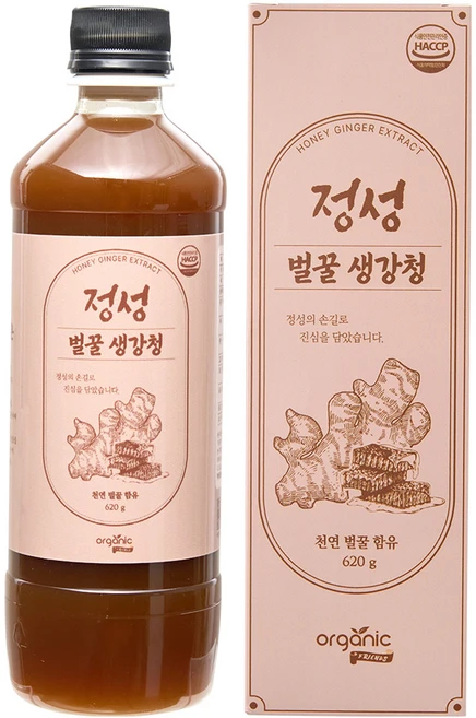 물 한방울 안들어간 진짜 국내산 100% 안동 생강 천연벌꿀 정성 생강청 원액 생강차, 620g, 1개, 1개입 - 쿠팡