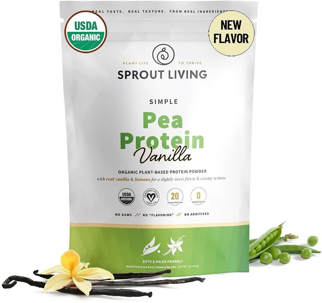 새싹 살아있는 호박씨 단백질 분말 무향 인공 감미료 비유화 비GMO 글루텐 프리(1파운, tein Vanilla, 1 Pound Pa of 1, 1개 - 쿠팡