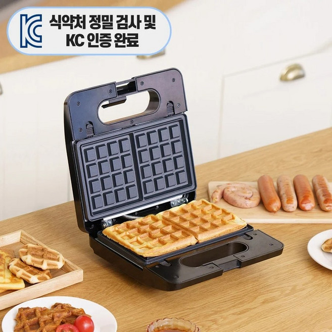 모리츠 3in1 와플 조개빵 그릴겸용 간식메이커 블랙 화이트, 화이트 MO-SM901W