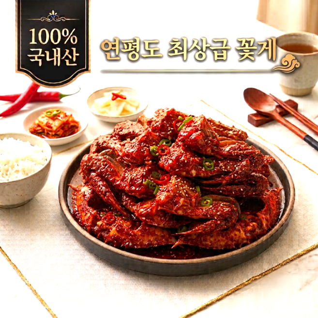 [100%국내산] 밥도둑 연평도 꽃게 양념게장, 1개, 1kg